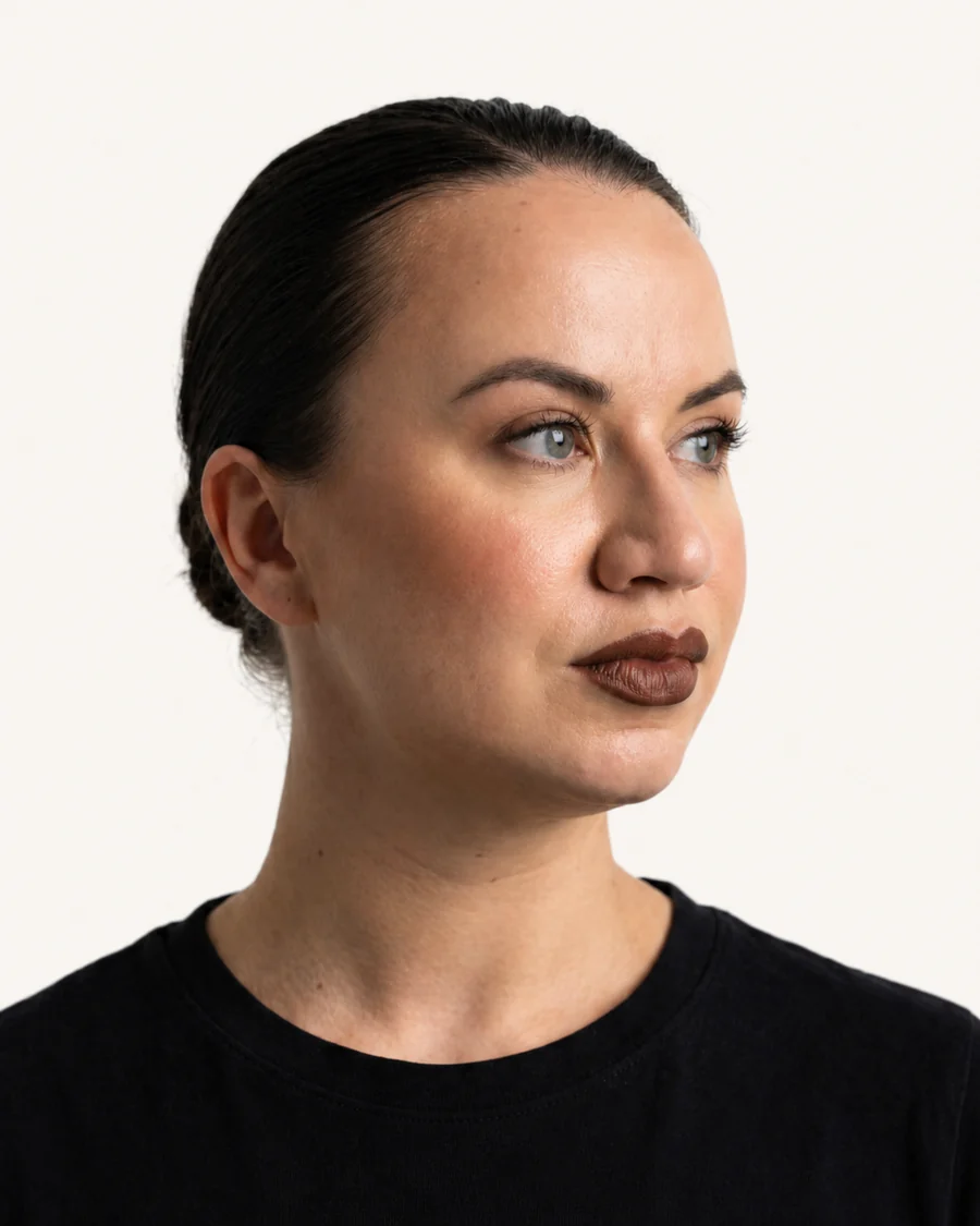 Retrato de Kseniia Petrina, presidenta de AMID